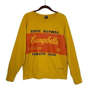 Uniqlo Andy Warhol Campbell’s Sweatshirt Pop Art Graphic Mustard Yellow Small
